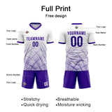 Custom Soccer Jerseys for Men Women Personalized Soccer Uniforms for Adult and Kid White-Purple