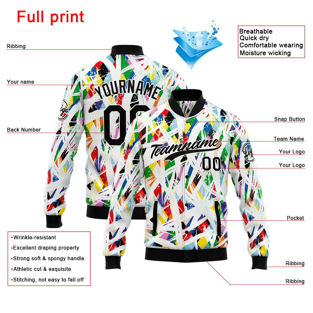 Personalized Custom Men's Jacket Customize Your Team Name, Logo, and Number enthsush