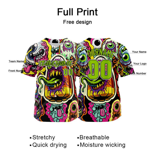 Custom Baseball Uniforms High-Quality for Adult Kids Optimized for Performance Monster-Colorful enthsush
