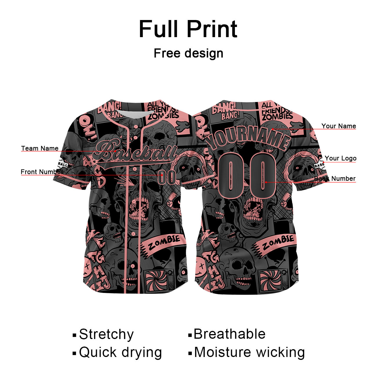 Custom Gray Jersey Personalized Baseball Shirt for Men Women Kids Youth enthsush