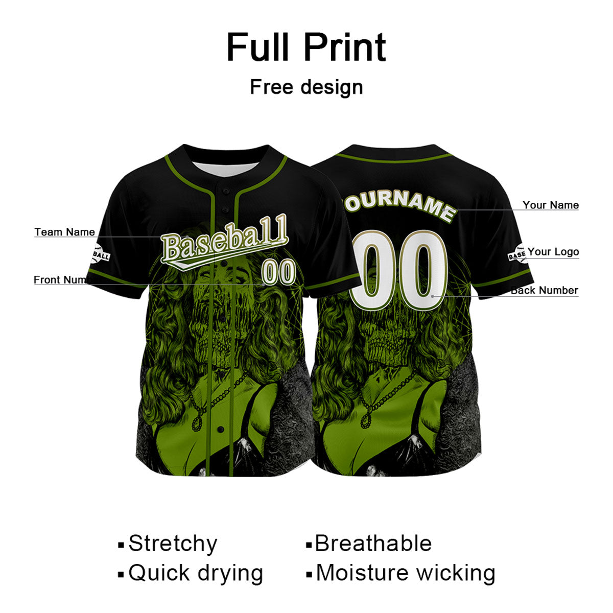 Custom Black Jersey Personalized Baseball Shirt for Men Women Kids Youth enthsush