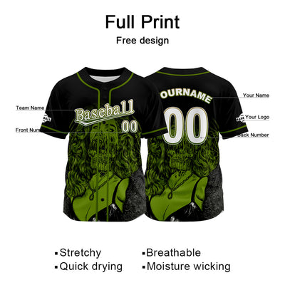 Custom Black Jersey Personalized Baseball Shirt for Men Women Kids Youth enthsush