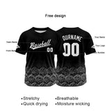 Custom Full Print Design Authentic Baseball Jersey rose-gray