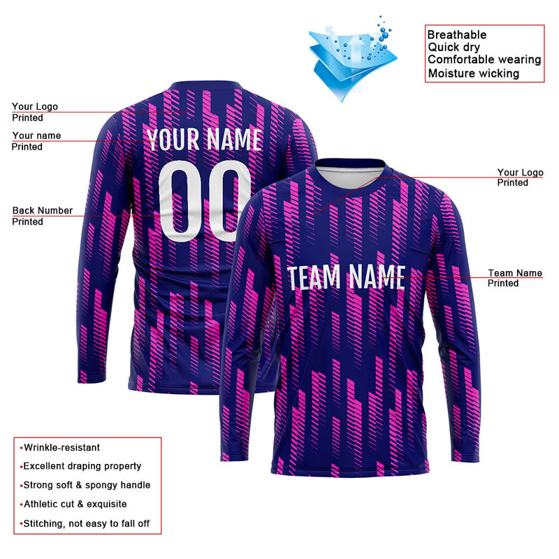 Custom Basketball Soccer Football Shooting Long T-Shirt for Adults and Kids Navy enthsush