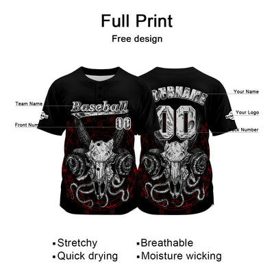 Custom Black Baseball Jersey Personalized Baseball Shirt for Men Women Kids Youth enthsush