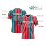 Custom Blue Gray Reversible Football Jersey Personalized Gradient Football Shirts for Men Printed Team Name Number Logo