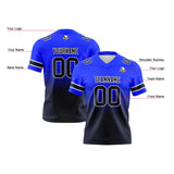 Custom Royal&Navy Gradient Football Jersey Personalized Football Shirts for Men Women  Printed Team Name Number Logo