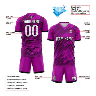 Custom Rose Soccer Jerseys for Men Women Personalized Soccer Uniforms for Adult and Kid enthsush