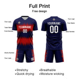 Custom Soccer Jerseys for Men Women Personalized Soccer Uniforms for Adult and Kid Navy-Red