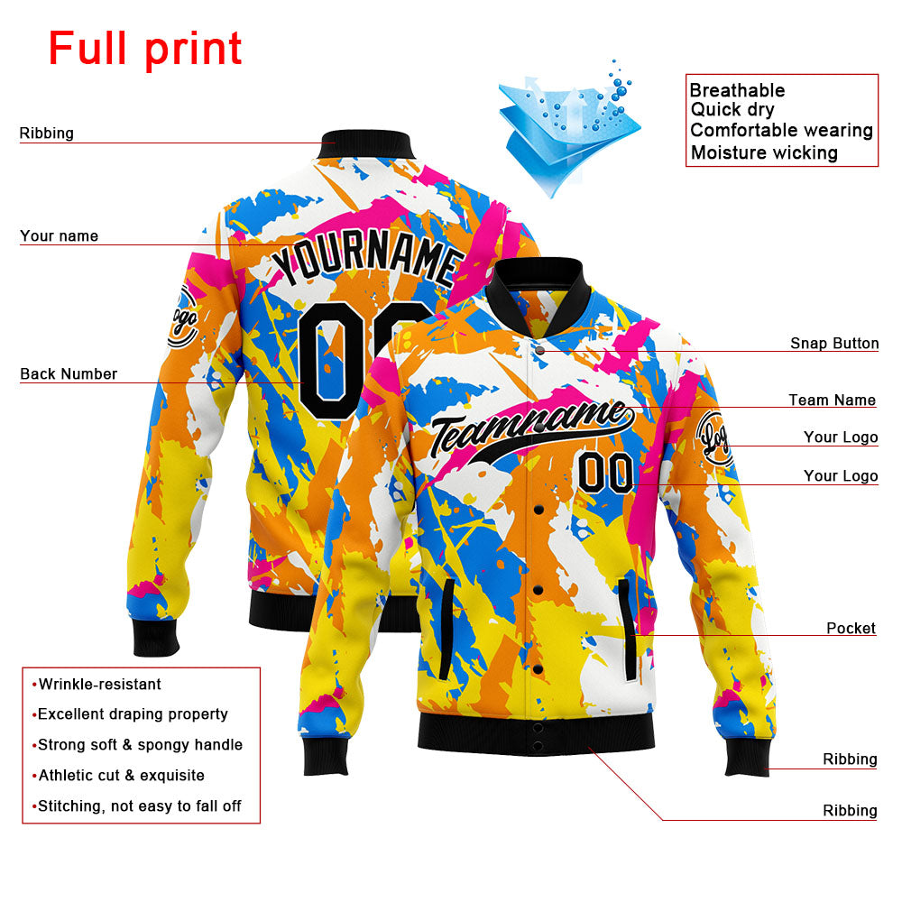 Personalized Custom Men's Jacket Customize Your Team Name, Logo, and Number enthsush