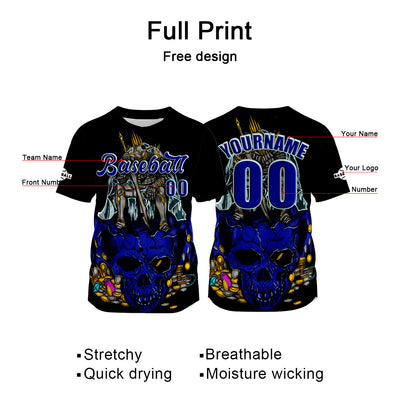 Custom Black Jersey Personalized Baseball Shirt for Men Women Kids Youth enthsush