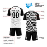 Custom Soccer Jerseys for Men Women Personalized Soccer Uniforms for Adult and Kid Black-White