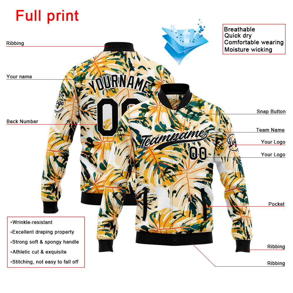 Personalized Custom Men's Jacket Customize Your Team Name, Logo, and Number enthsush