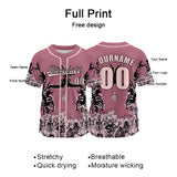 Custom Pink Baseball Jersey Personalized Baseball Shirt for Men Women Kids Youth