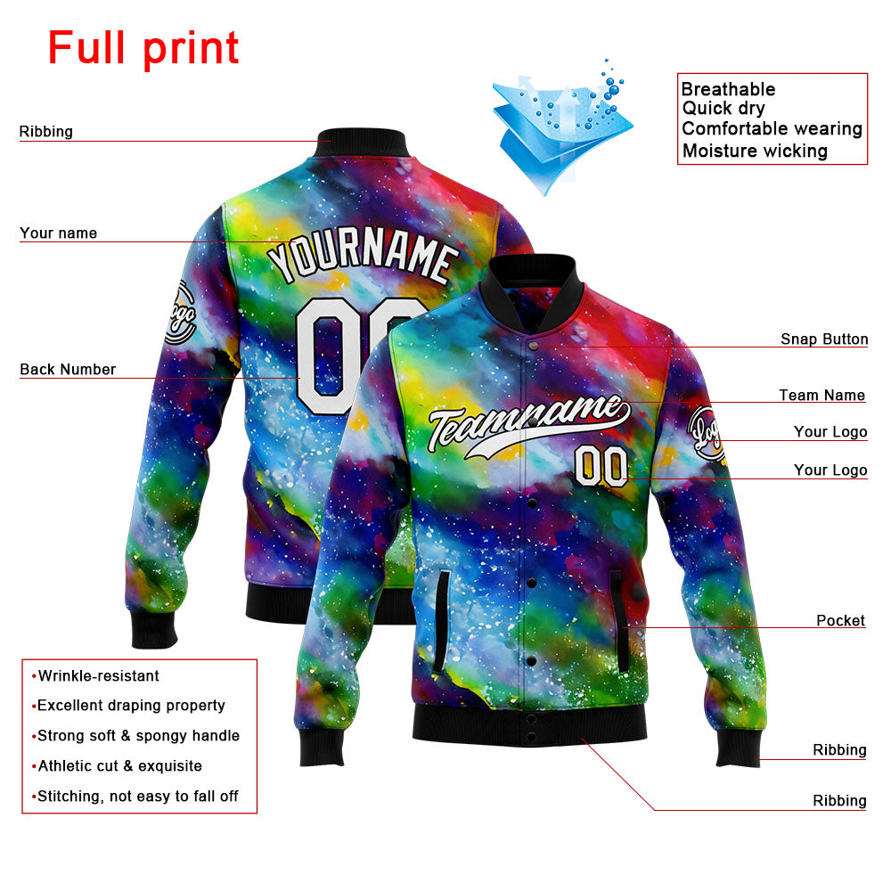 Personalized Custom Men's Jacket Customize Your Team Name, Logo, and Number enthsush