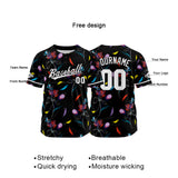 Custom Full Print Design Authentic Baseball Jersey black