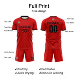 Custom Soccer Jerseys for Men Women Personalized Soccer Uniforms for Adult and Kid Red