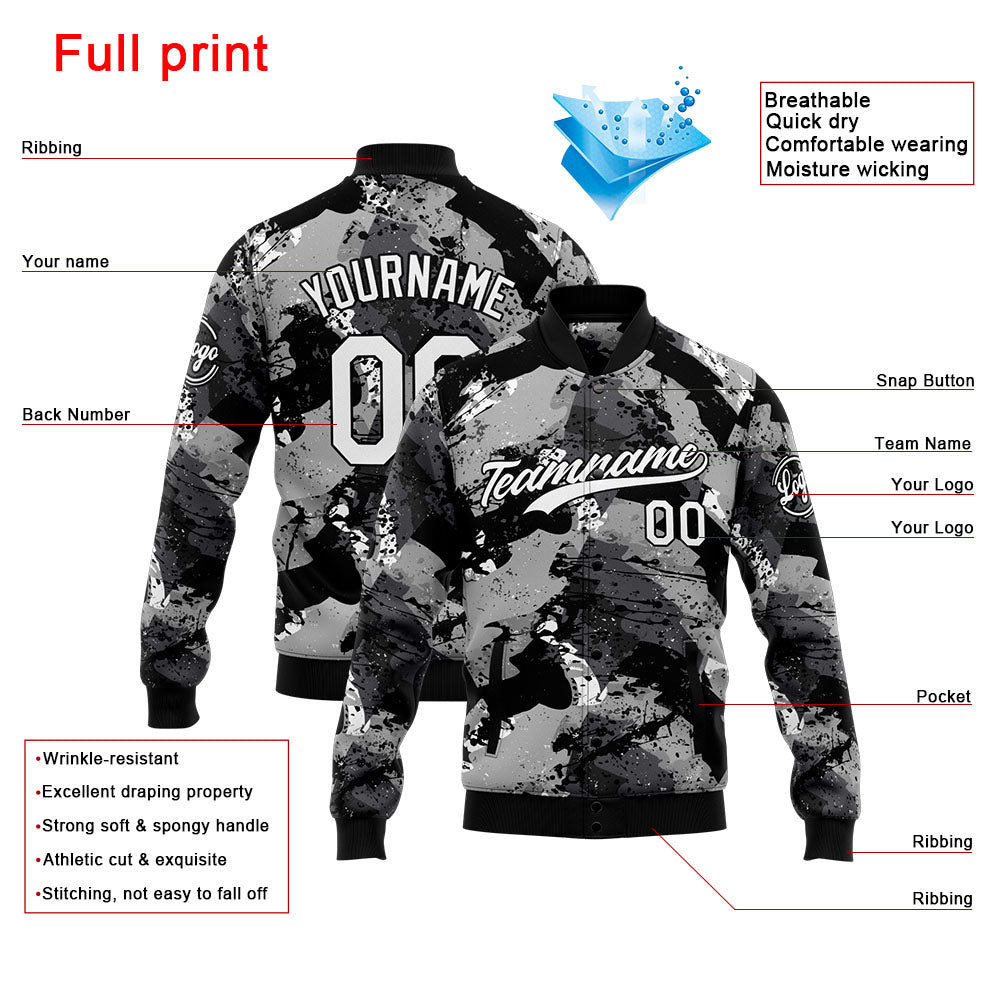 Personalized Custom Men's Jacket Customize Your Team Name, Logo, and Number enthsush