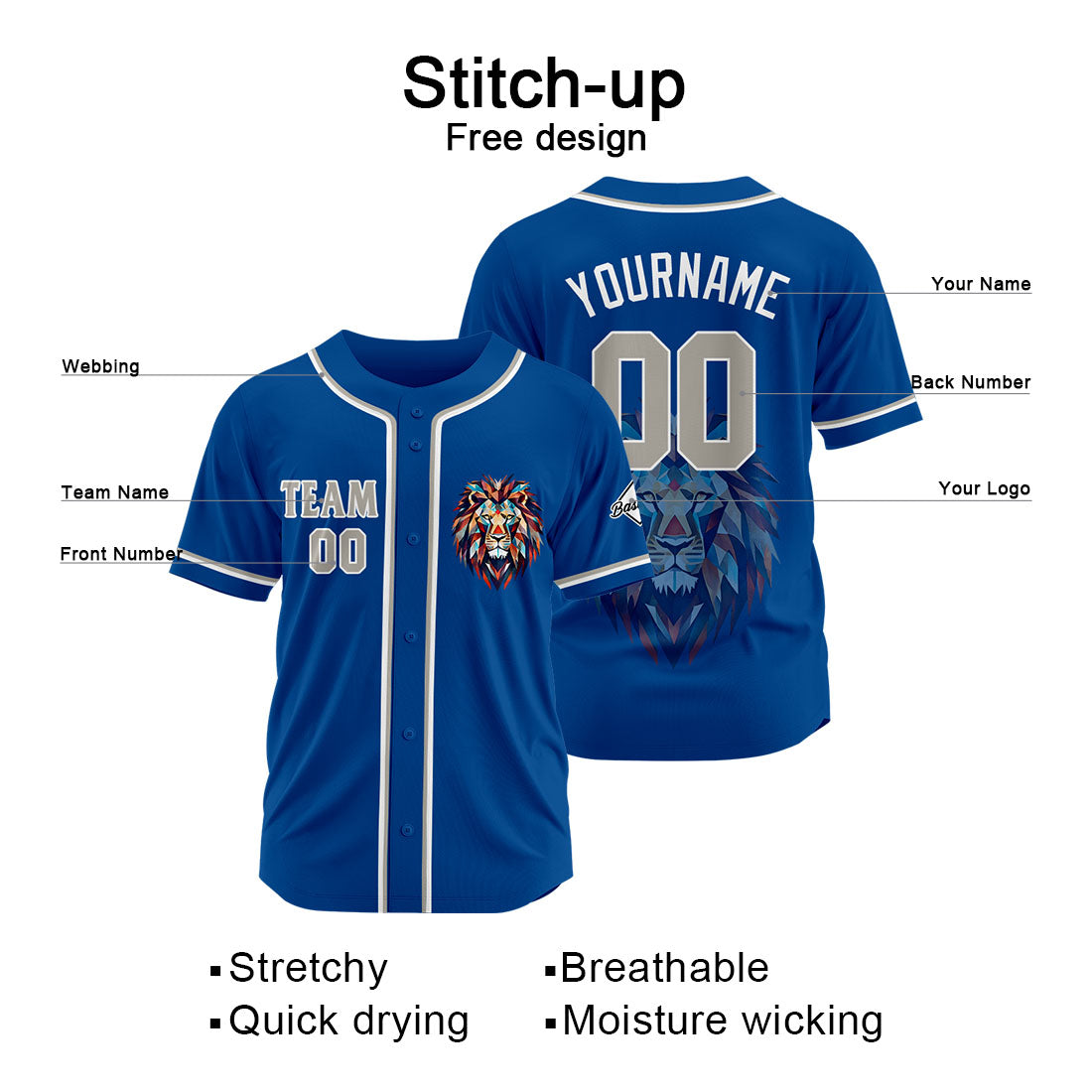 Custom Baseball Uniforms High-Quality for Adult Kids Optimized for Performance Royal enthsush
