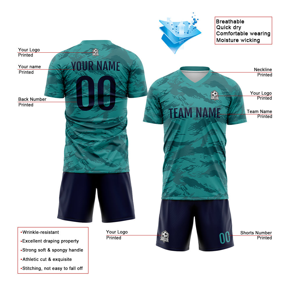 Custom Soccer Jerseys for Men Women Personalized Soccer Uniforms for Adult and Kid Green enthsush