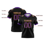 Custom Black Purple Football Jersey Personalized Football Shirts for Men Women  Printed Team Name Number Logo