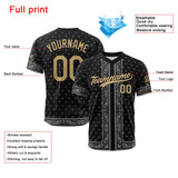 Custom Full Print Design Authentic Baseball Jersey Bandanna-Black