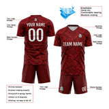 Custom Dark Red Soccer Jerseys for Men Women Personalized Soccer Uniforms for Adult and Kid