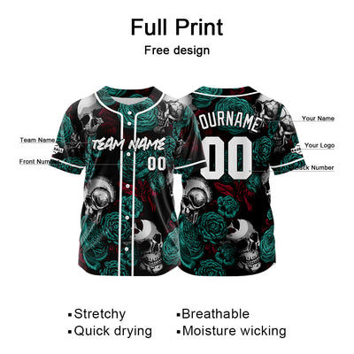 Custom Baseball Jersey Personalized Baseball Shirt for Men Women Kids Youth Teams Stitched and Print Green enthsush