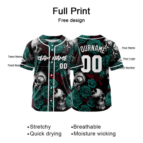Custom Baseball Jersey Personalized Baseball Shirt for Men Women Kids Youth Teams Stitched and Print Green enthsush