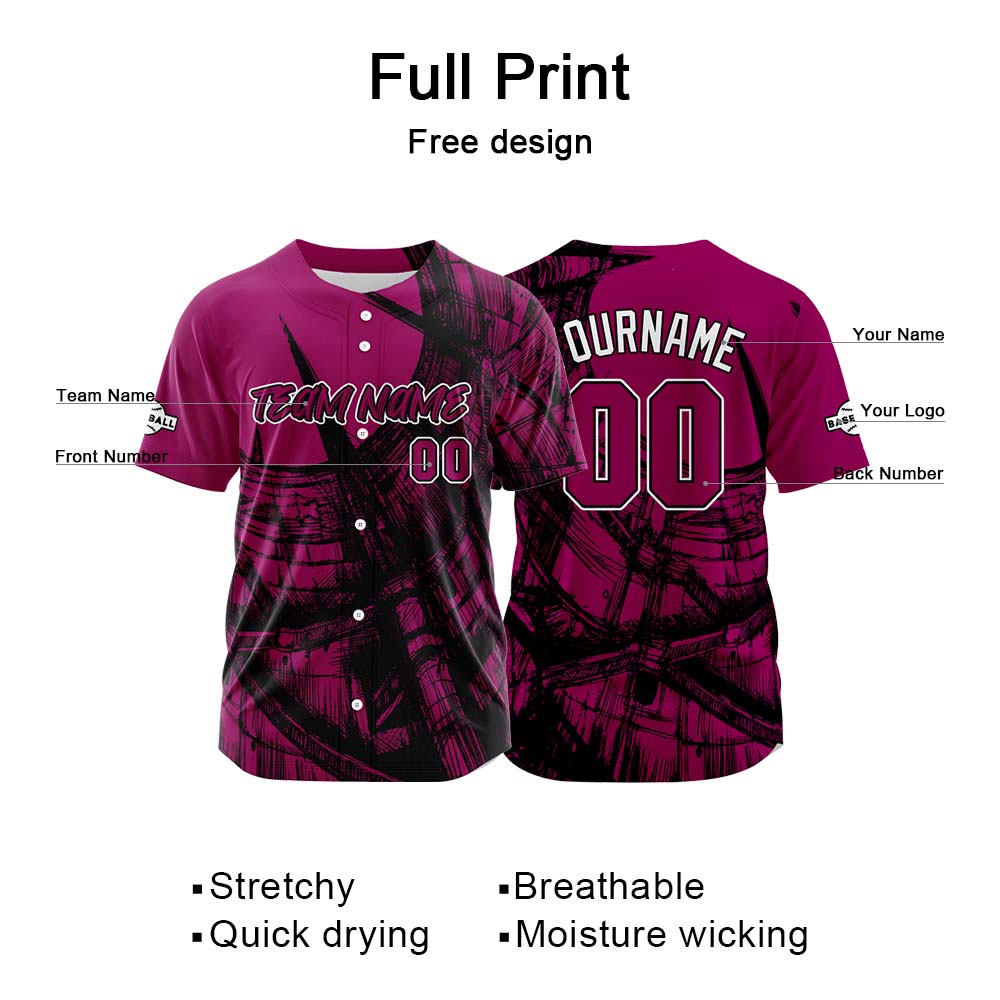 Custom Baseball Uniforms High-Quality for Adult Kids Optimized for Performance Staircase-Rose enthsush