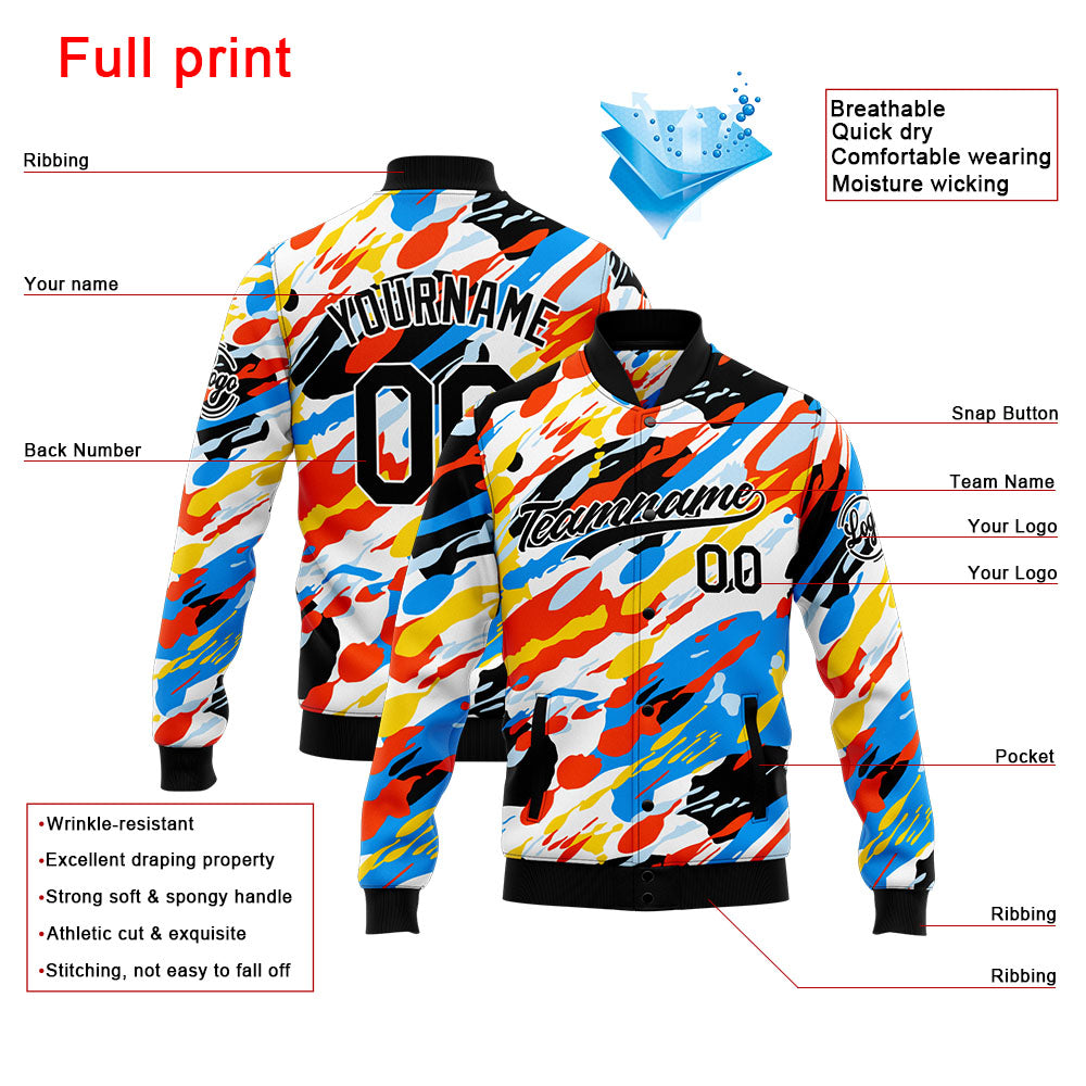 Personalized Custom Men's Jacket Customize Your Team Name, Logo, and Number enthsush