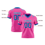 Custom Pink Purple Reversible Gradient Football Jersey Personalized Football Shirts for Men Women  Printed Team Name Number Logo