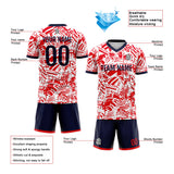 Custom Soccer Jerseys for Men Women Personalized Soccer Uniforms for Adult and Kid Red&Navy