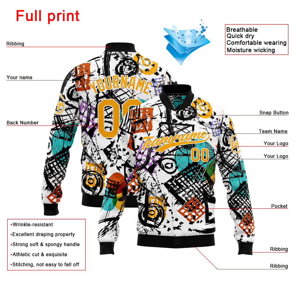 Personalized Custom Men's Jacket Customize Your Team Name, Logo, and Number enthsush