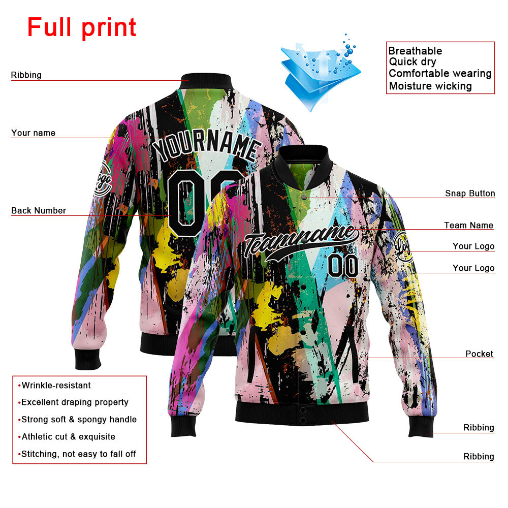 Personalized Custom Men's Jacket Customize Your Team Name, Logo, and Number enthsush
