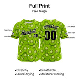 Custom Full Print Design Authentic Baseball Jersey green