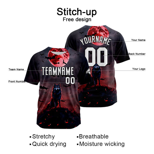 Custom Baseball Uniforms High-Quality for Adult Kids Optimized for Performance Blood Moon Wolf enthsush