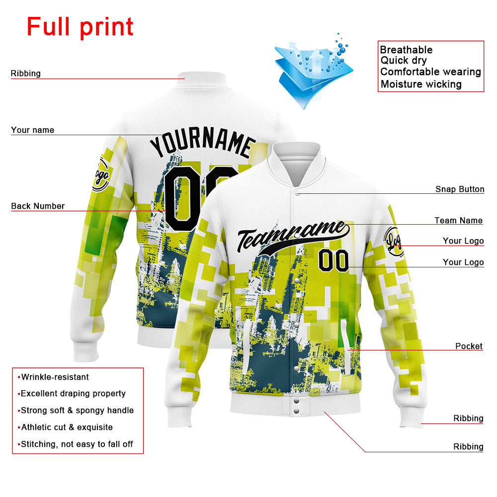 Personalized Custom Men's Jacket Customize Your Team Name, Logo, and Number enthsush