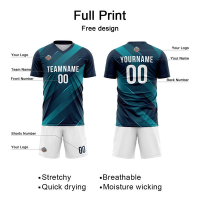 Custom Soccer Jerseys for Men Women Personalized Soccer Uniforms for Adult and Kid Green-White enthsush