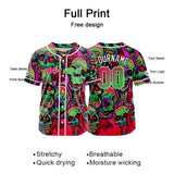 Custom Baseball Jersey Personalized Baseball Shirt for Men Women Kids Youth Teams Stitched and Print Pink&Green