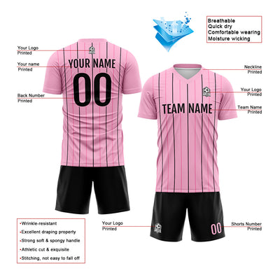 Custom Soccer Jerseys for Men Women Personalized Soccer Uniforms for Adult and Kid Pink enthsush