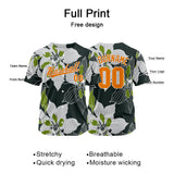 Custom Full Print Design Authentic Baseball Jersey gray-black-orange