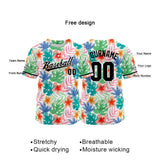 Custom Full Print Design Authentic Baseball Jersey green-red-blue