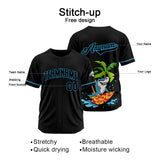 Custom Baseball Uniforms High-Quality for Adult Kids Optimized for Performance Surfing Shark-Black