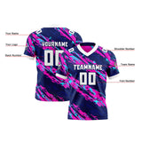 Custom Purple Pink Reversible Gradient Football Jersey Personalized Football Shirts for Men Women  Printed Team Name Number Logo