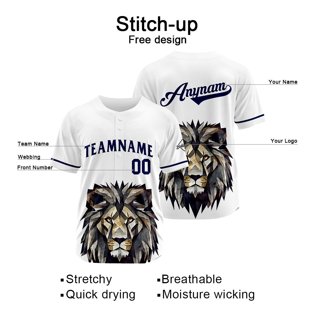 Custom Baseball Uniforms High-Quality for Adult Kids Optimized for Performance White enthsush