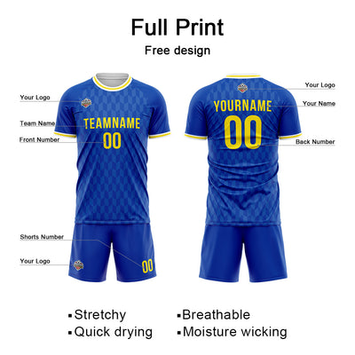 Custom Soccer Jerseys for Men Women Personalized Soccer Uniforms for Adult and Kid Royal enthsush