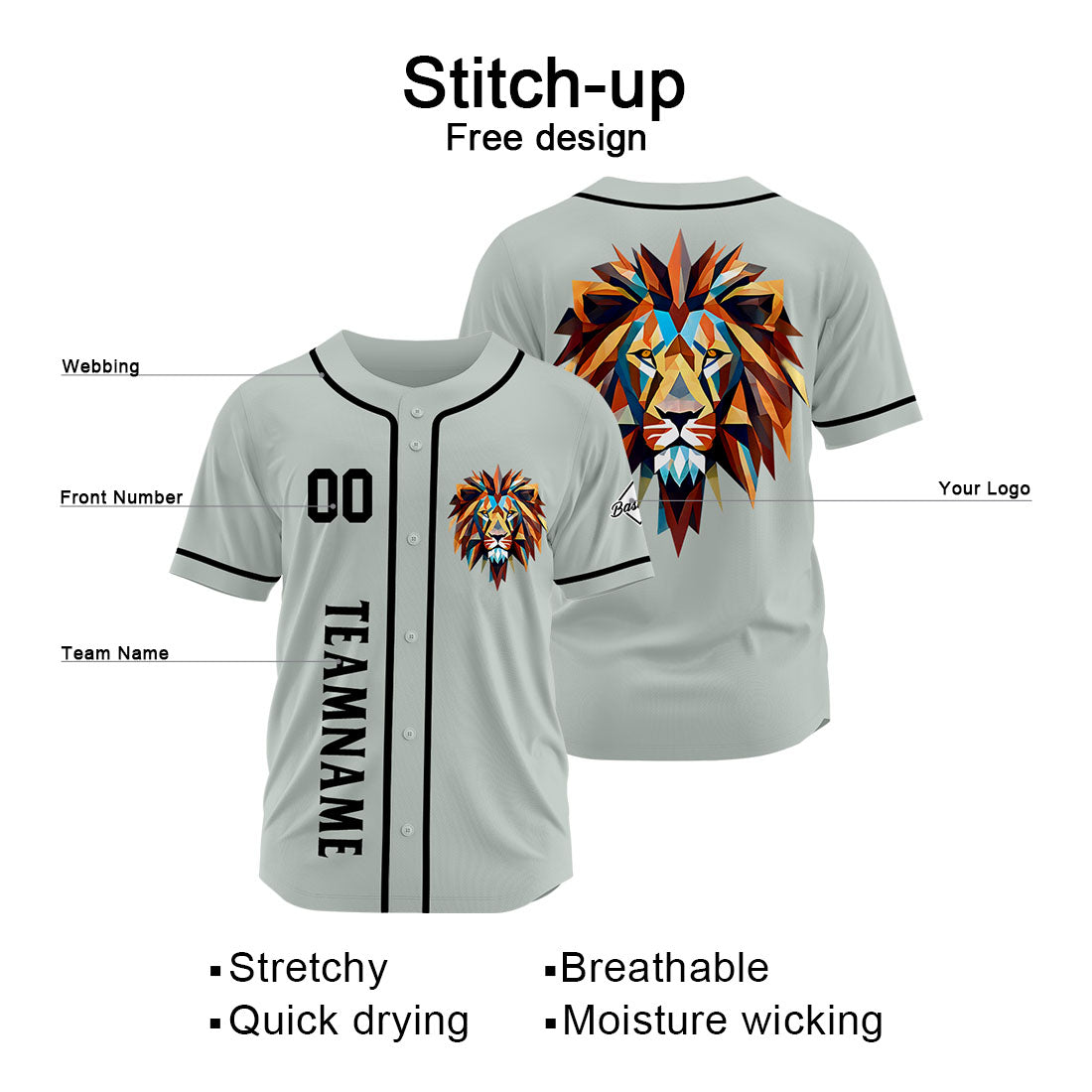 Custom Baseball Uniforms High-Quality for Adult Kids Optimized for Performance Gray enthsush