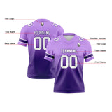 Custom Purple Reversible Gradient Football Jersey Personalized Football Shirts for Men Women  Printed Team Name Number Logo