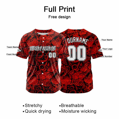 Custom Baseball Uniforms High-Quality for Adult Kids Optimized for Performance Seabed-Red enthsush